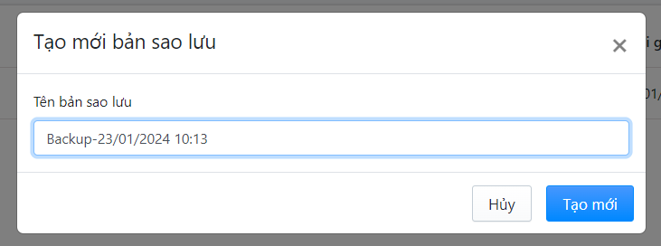 sao lưu dữ liệu