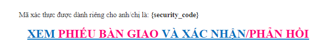 Xác nhận biên bản bàn giao