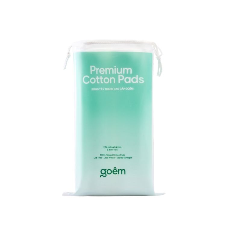Bông Tẩy Trang Cao Cấp Goêm 100% Cotton Miếng Tròn 204m