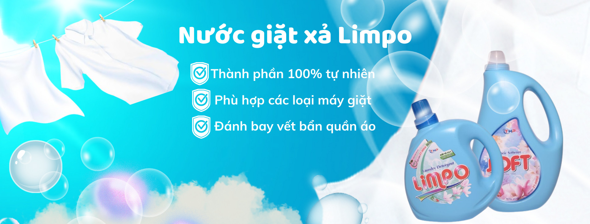 Nước giặt xả LIMPO