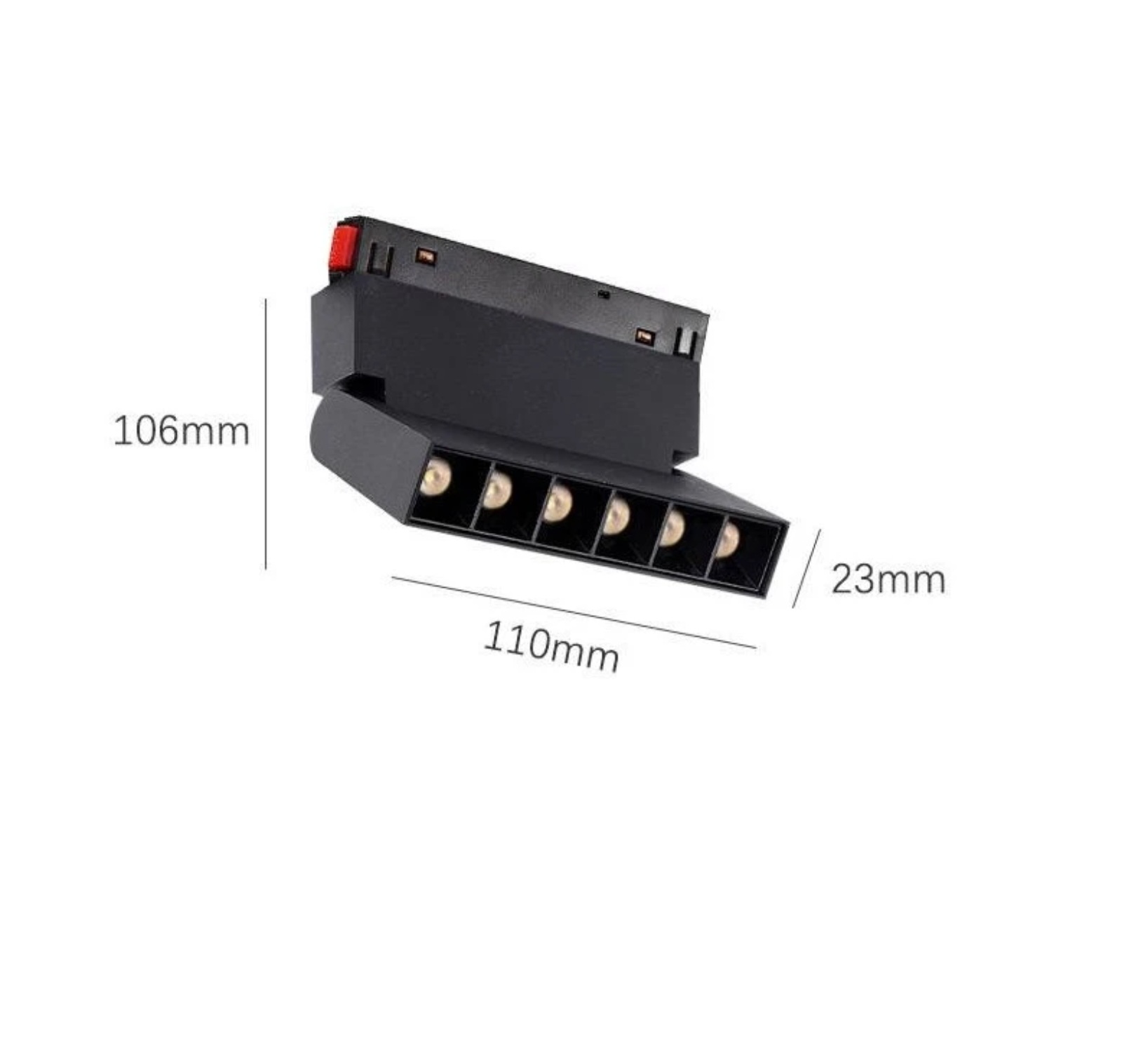 Đèn thanh chiếu điểm gập - ray nam châm - 6W