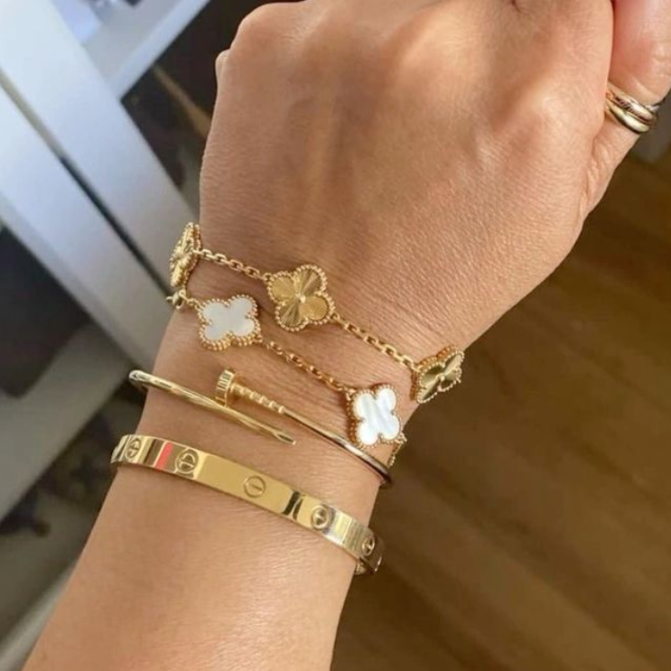 Clover Bracelet - White