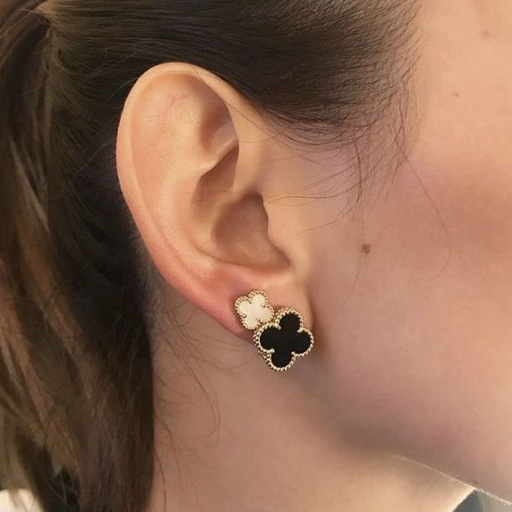 Clover Earrings - Black