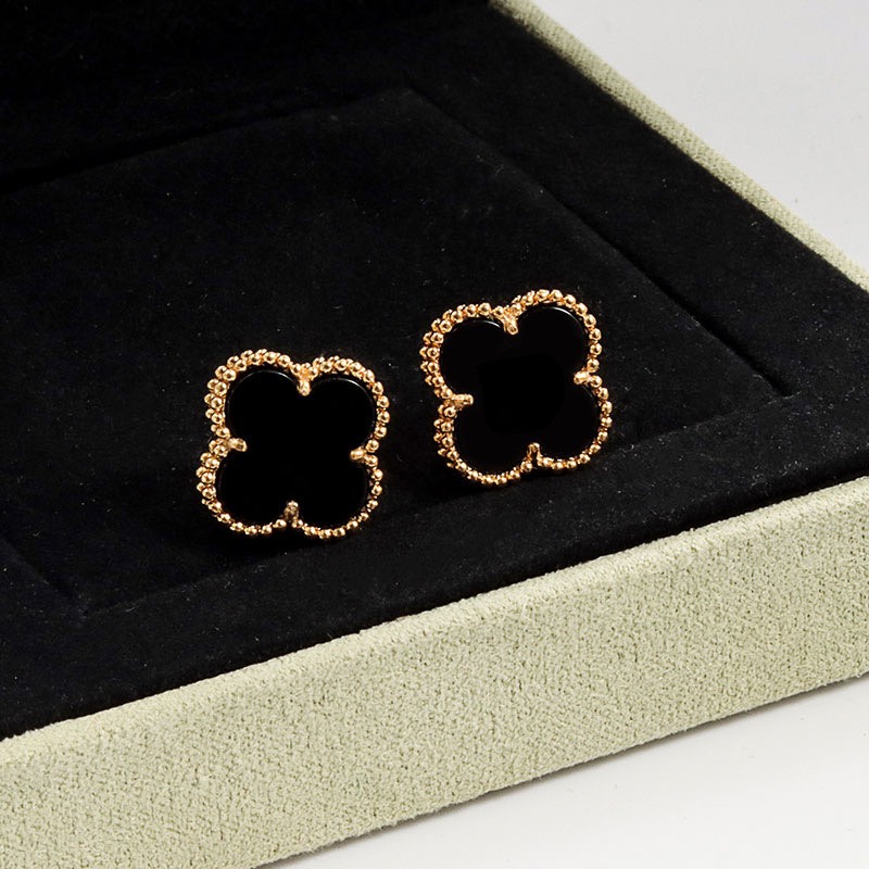 Clover Earrings - Black