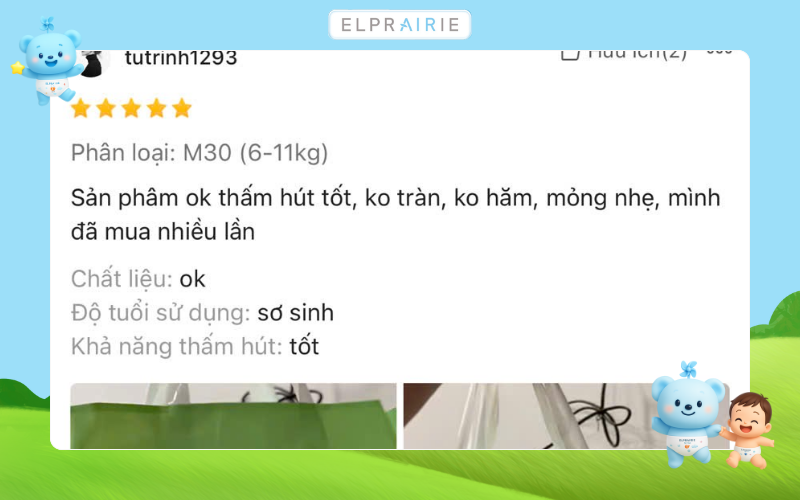Bỉm Elprairie được lòng mẹ bỉm Việt như thế nào