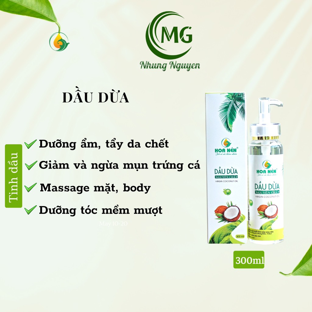 Dầu Dừa ép lạnh Hoa Nén