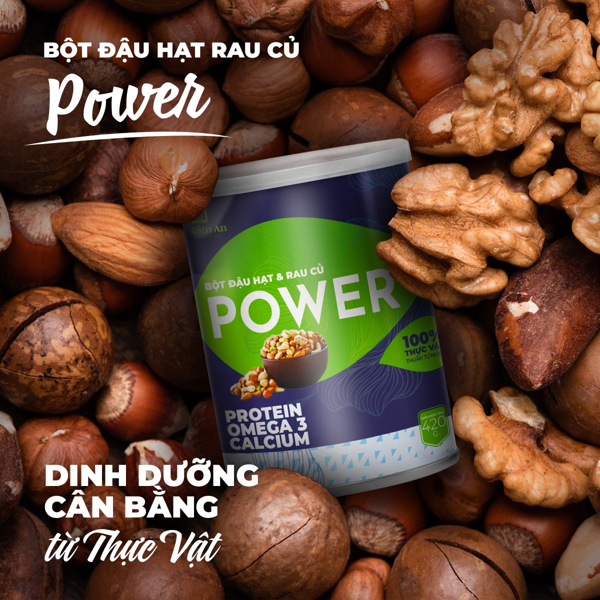 Bột đầu hạt rau củ Power 420g