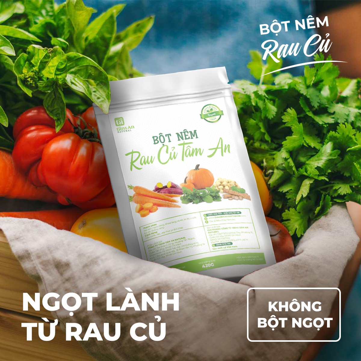 Bột nêm rau củ Tâm An 420g