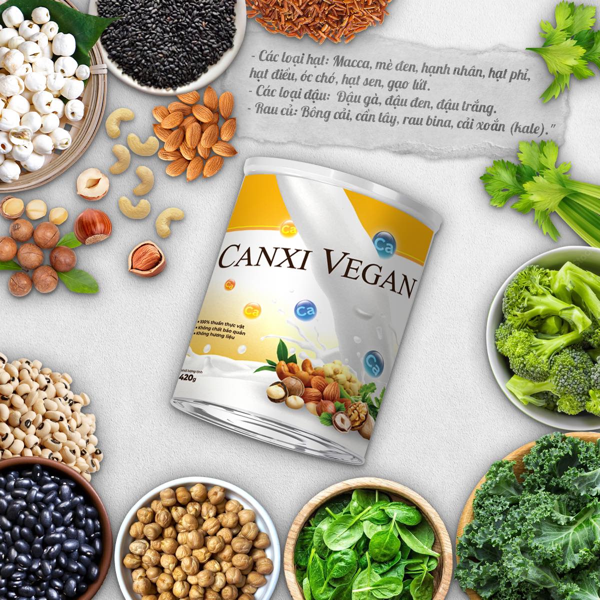 Bột canxi Vegan 420g