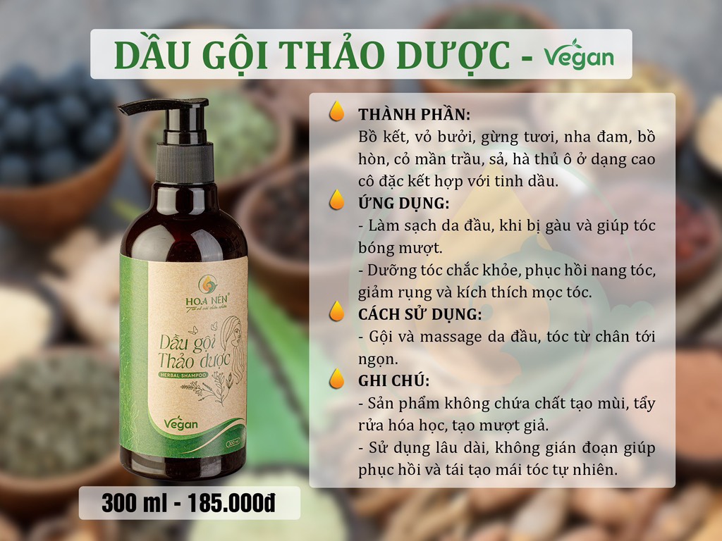 Dầu gội thảo dược Hoa Nén
