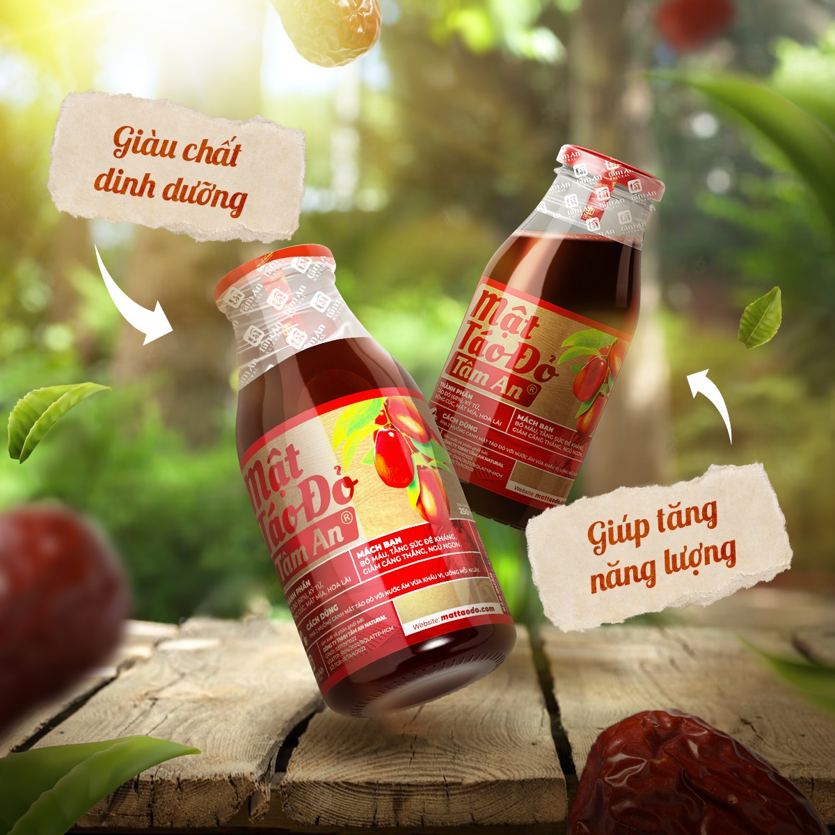 Mật táo đỏ Tâm An 250ml