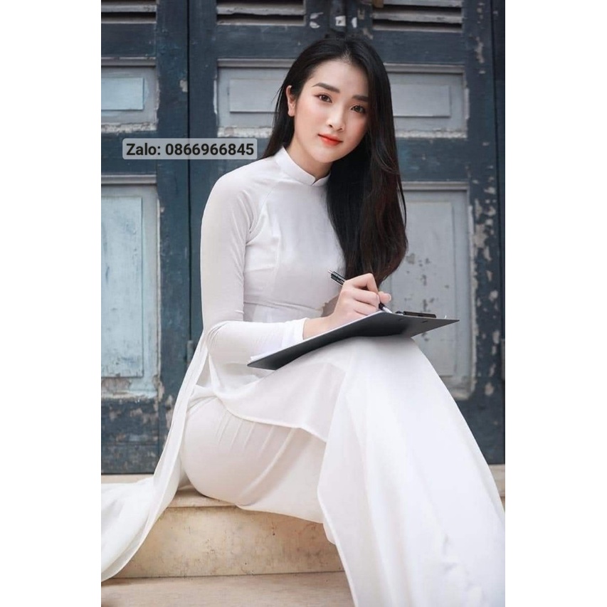 Áo dài trắng, áo dài đồng phục học sinh- Áo Dài Đan Linh