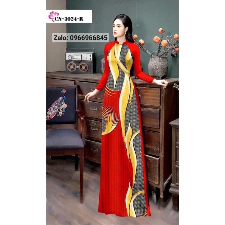 Các mẫu áo dài trung niên in 3D cho các bà, các mẹ - Áo Dài Đan Linh