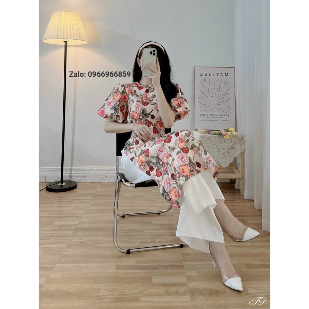 *Áo dài cách tân tay phồng mới nhất - Áo dài Đan Linh