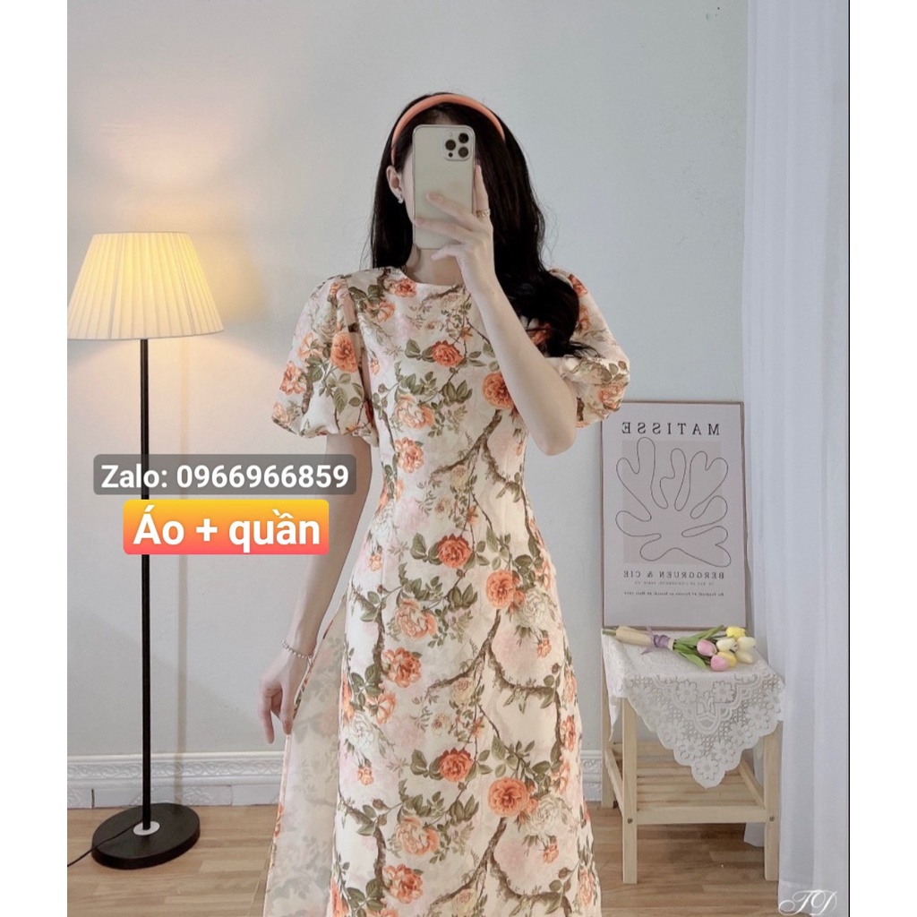 *Áo dài cách tân tay phồng mới nhất - Áo dài Đan Linh