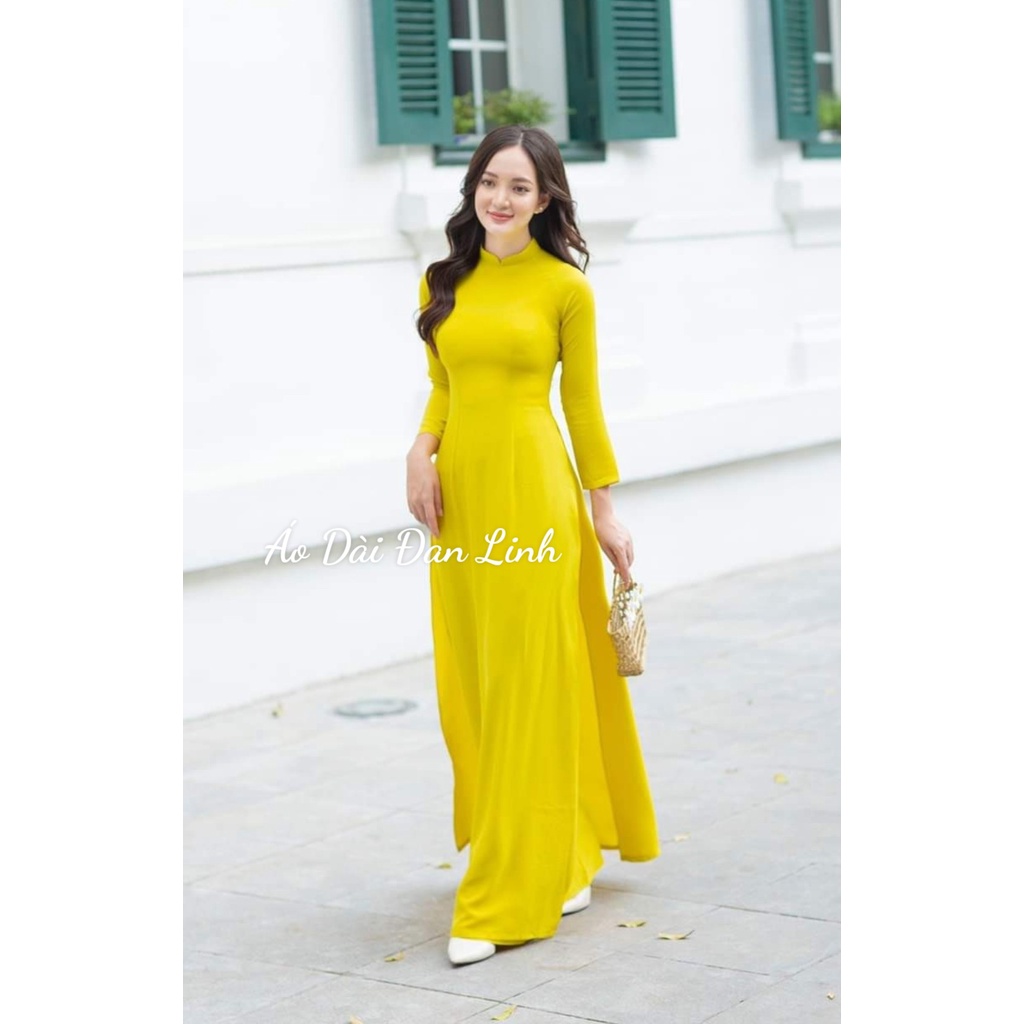 Đủ màu áo dài trơn 2 tà lụa cao cấp mềm mịn - Áo Dài Đan Linh