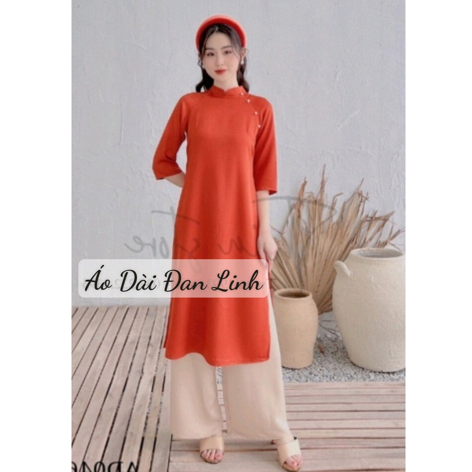 Áo dài cách tân suông dáng xưa  đủ màu - Áo Dài Đan Linh