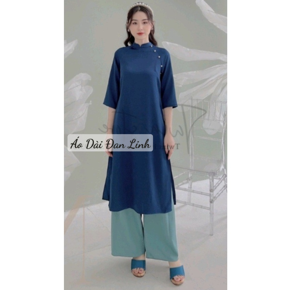Áo dài cách tân suông dáng xưa  đủ màu - Áo Dài Đan Linh