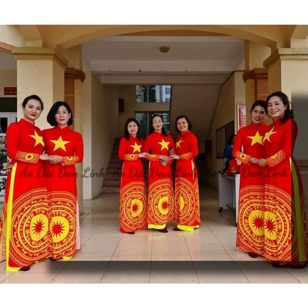Đồng phục áo dài sao vàng rẻ và đẹp - Áo Dài Đan Linh