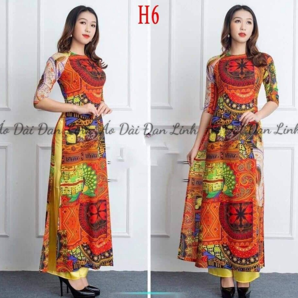 Áo dài cô ba Sài Gòn,áo dài thổ cẩm sang trọng - Áo Dài Đan Linh