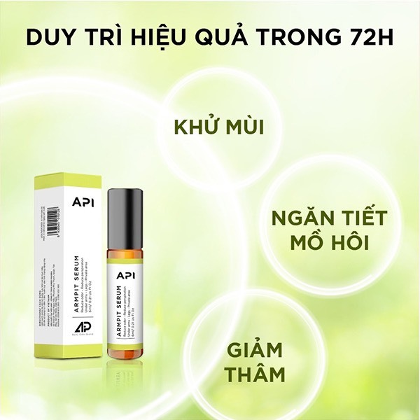 Son nách API chính hãng - Khử mùi hôi nách API - Lăn khử mùi ngăn tiết mồ hôi 72h
