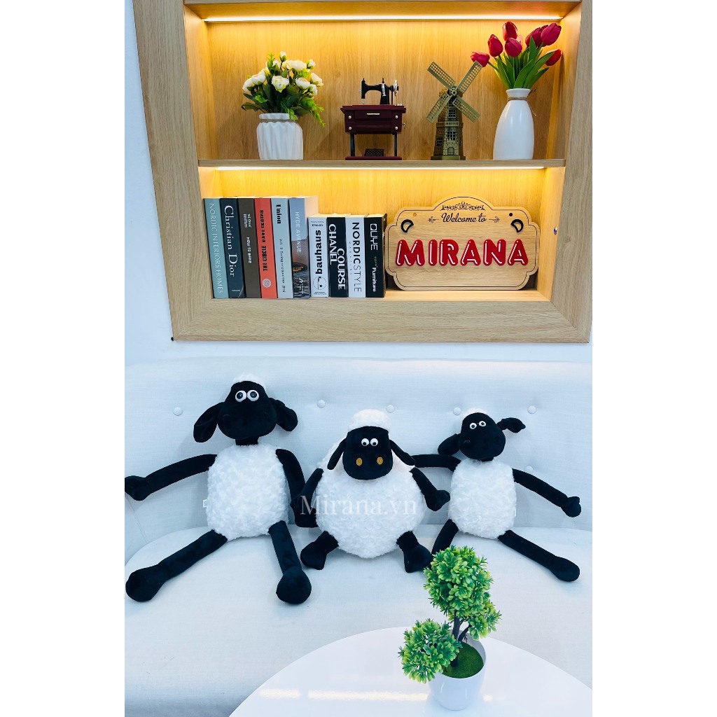 Gấu Bông Cừu Shaun In The Sheep Mirana Chất Vải Siêu Mịn An Toàn Với Trẻ Em
