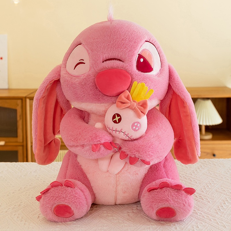 Gấu bông Stitch ôm vịt Mirana Thú nhồi bông Stitch ôm vịt mềm mịn cao cấp