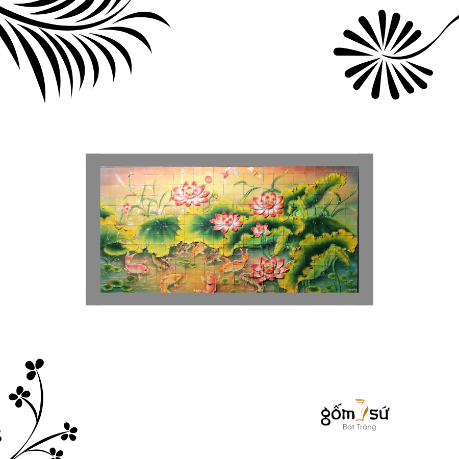 [LUXURY][DECOR] Tranh gốm sứ ốp - màu