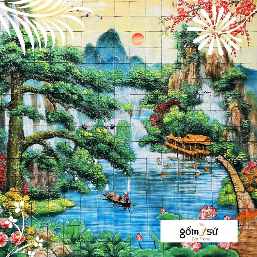 LUXURY][DECOR] Tranh gốm sứ ốp - màu