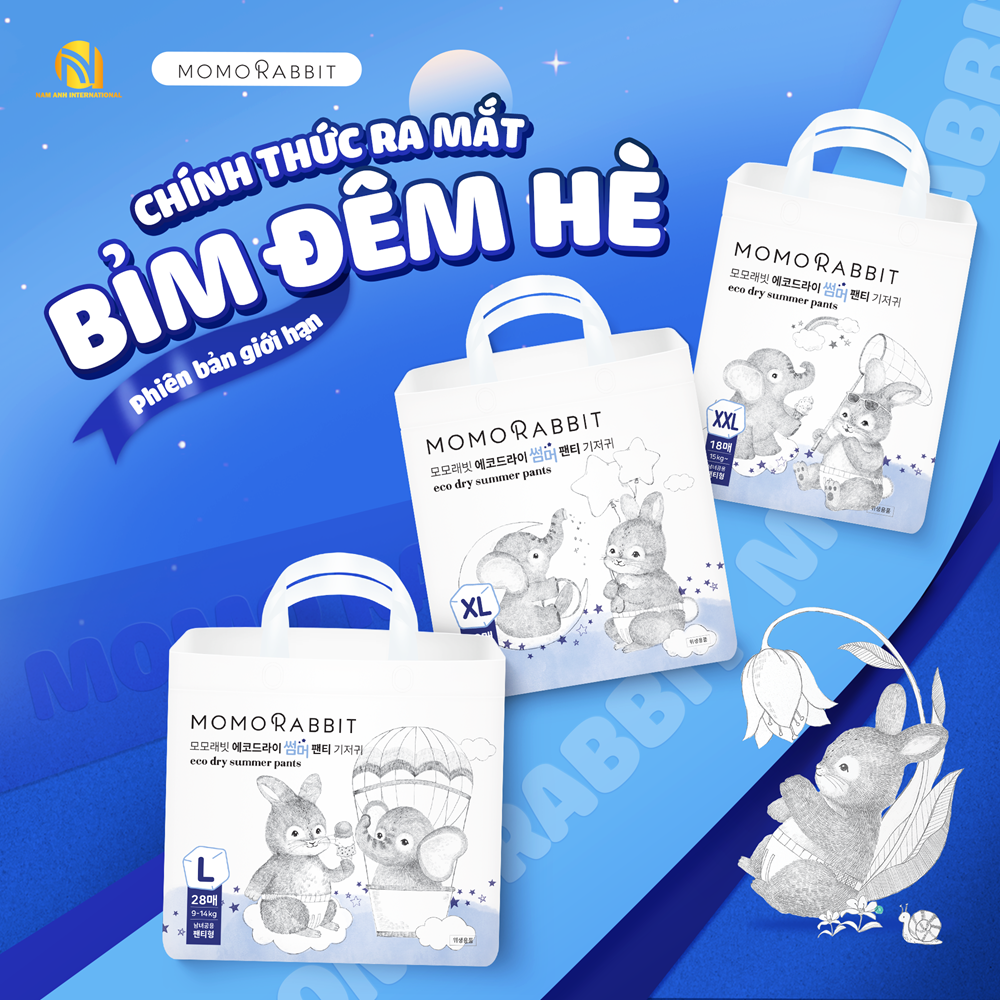 Giới thiệu bỉm đêm Momo Rabbit phiên bản giới hạn mùa hè