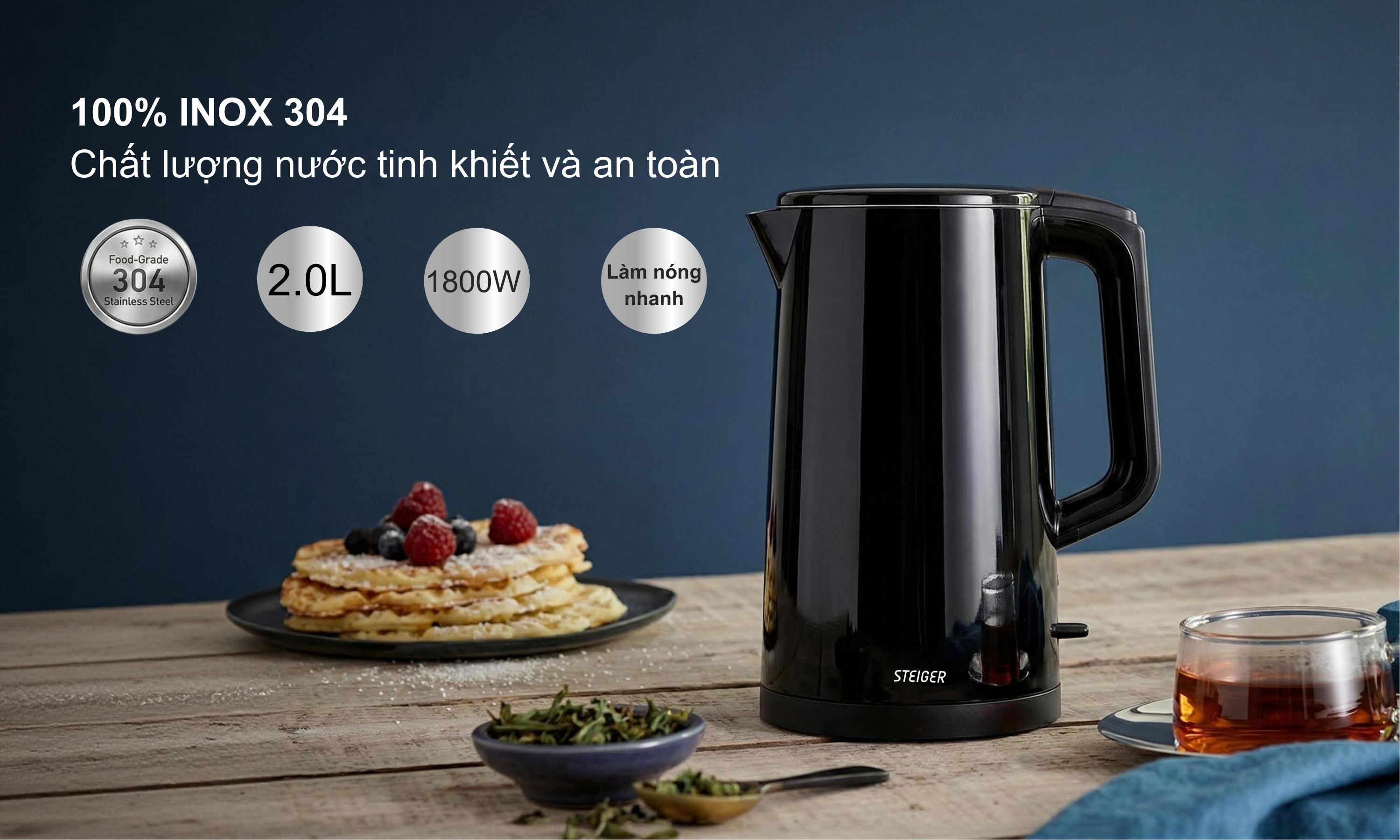 Ấm Siêu Tốc Steiger STG9238/B