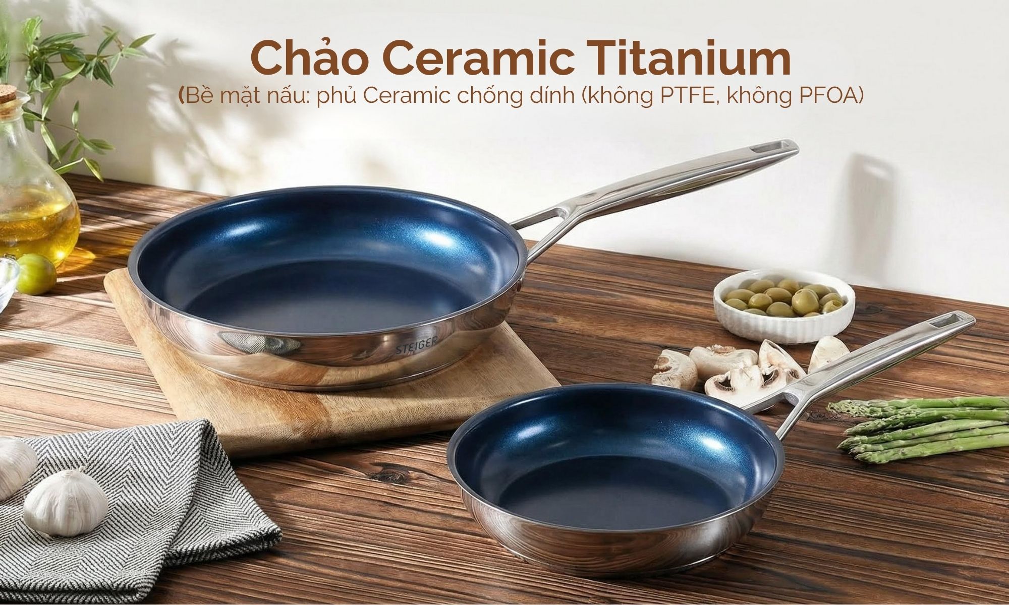 Chảo chống dính Steiger Steelcore