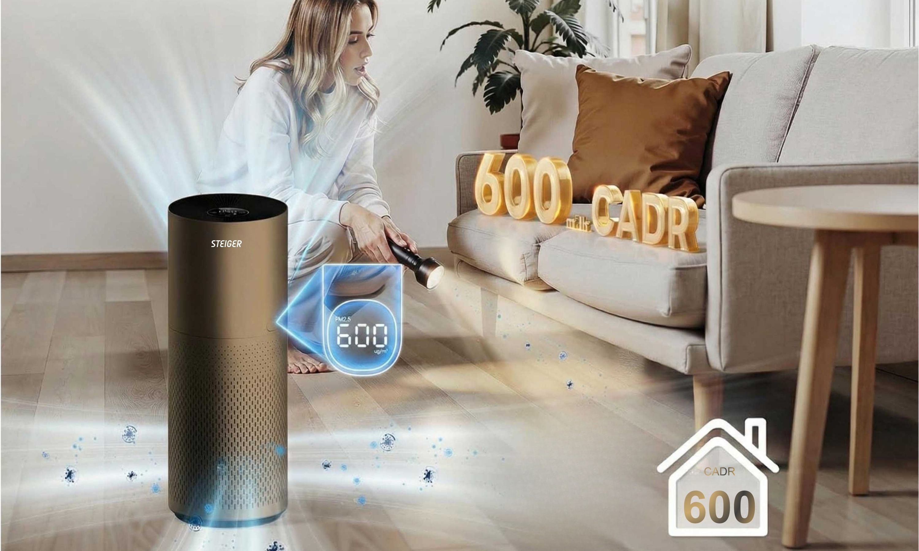 Máy Lọc Không khí Steiger STG3568/CH  màu nâu