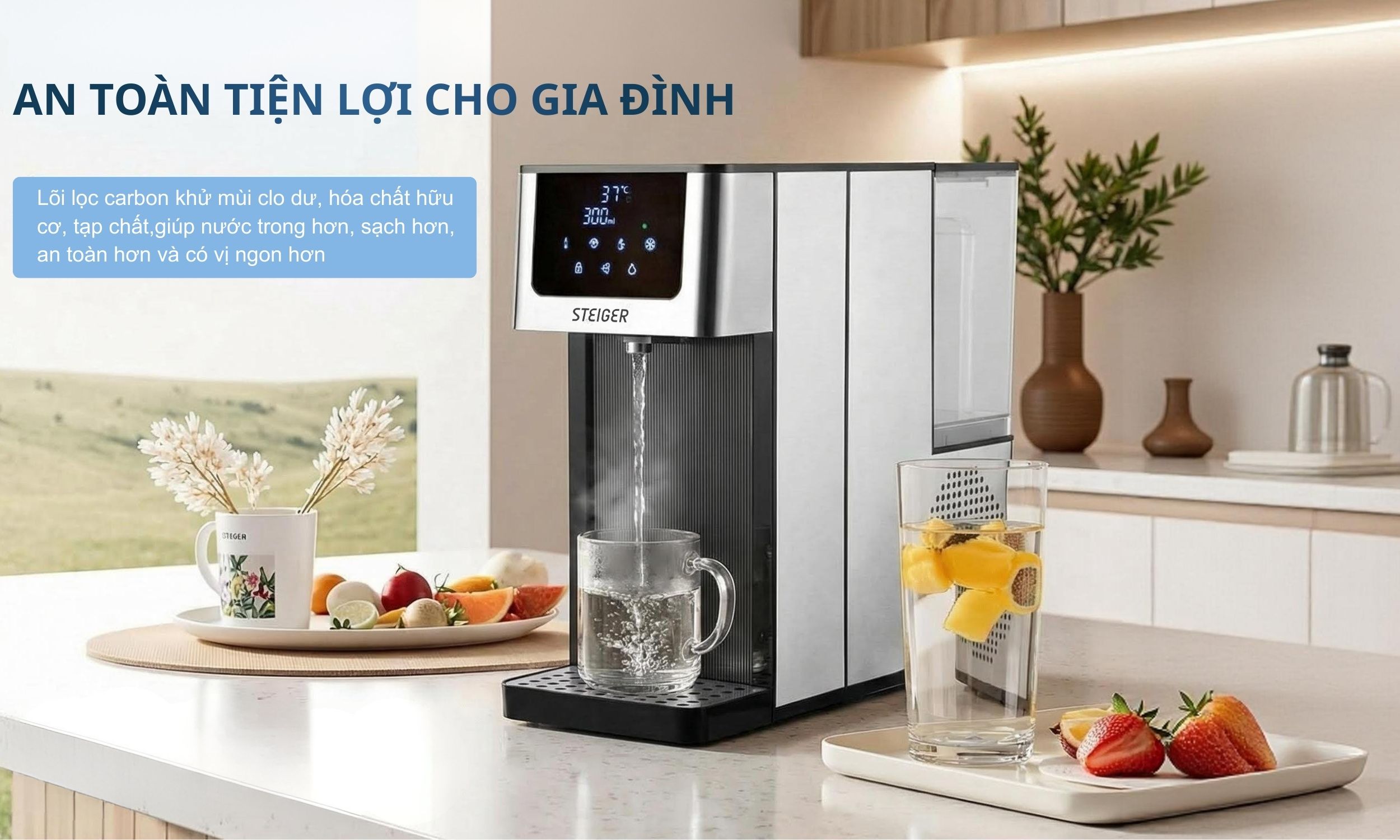 Bình thủy điện nóng lạnh Steiger STG-888