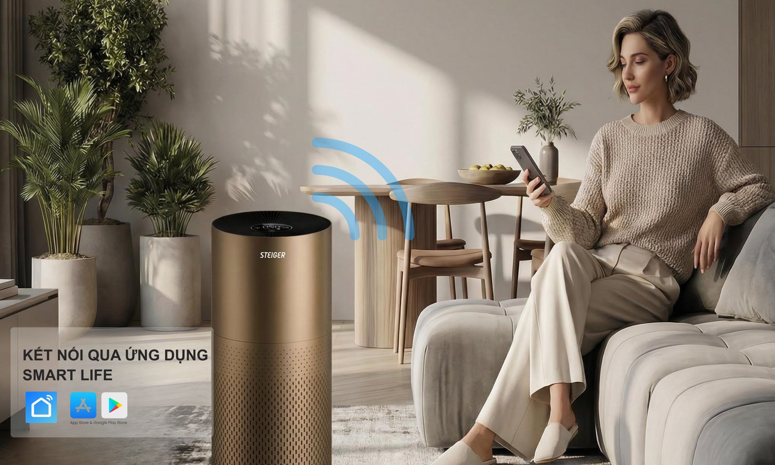 Máy Lọc Không khí Steiger STG3568/CH  màu nâu