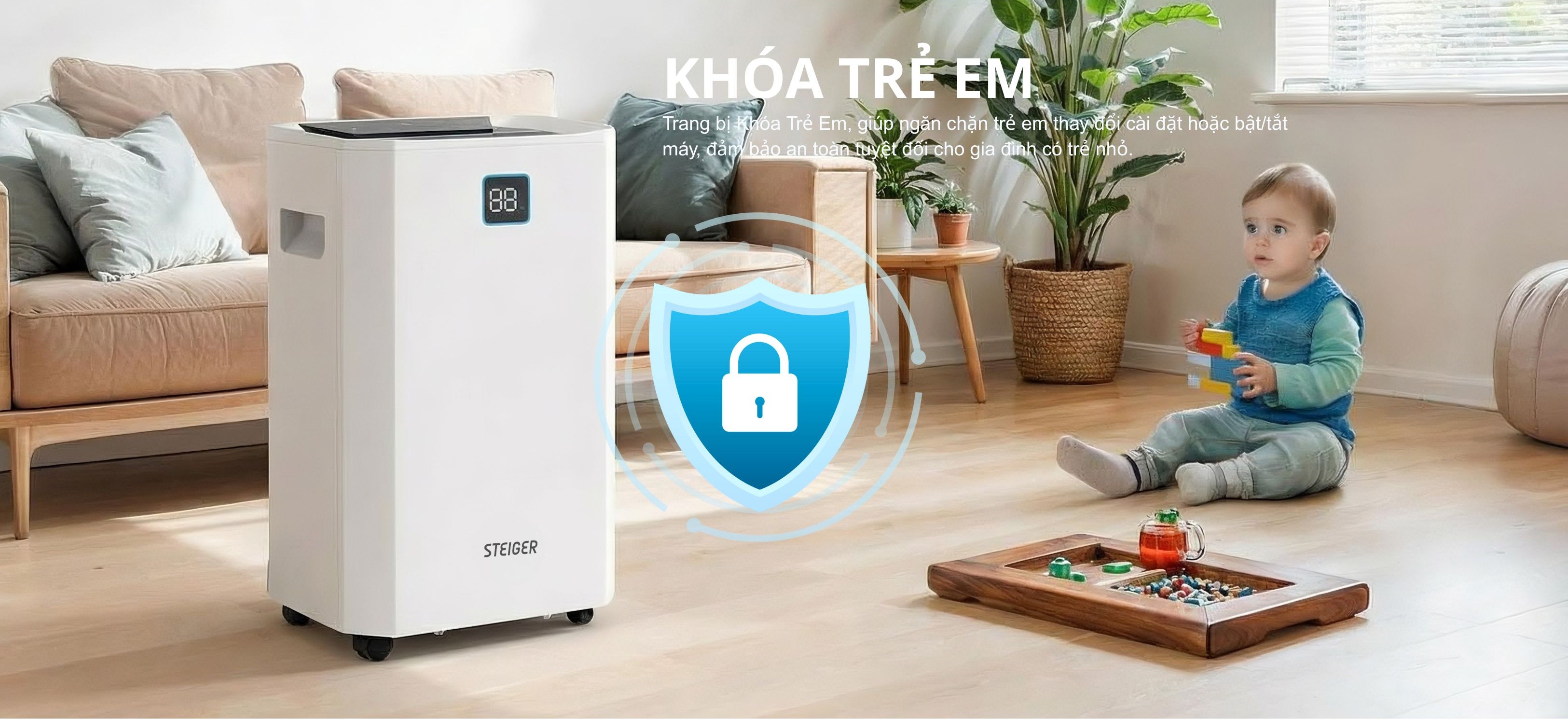 Máy hút ẩm Steiger STG - 855DW