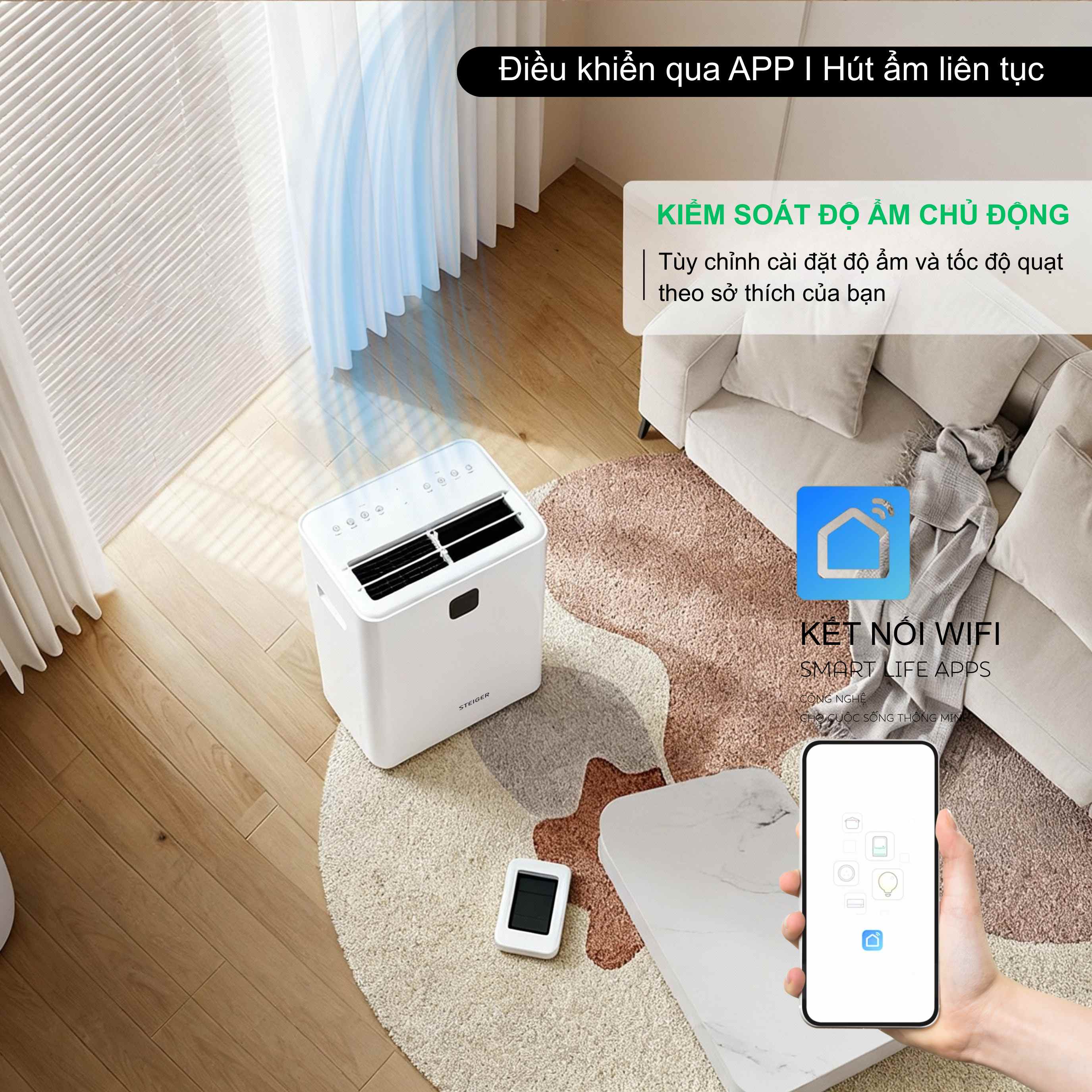 Máy hút ẩm Steiger STG - 860DW