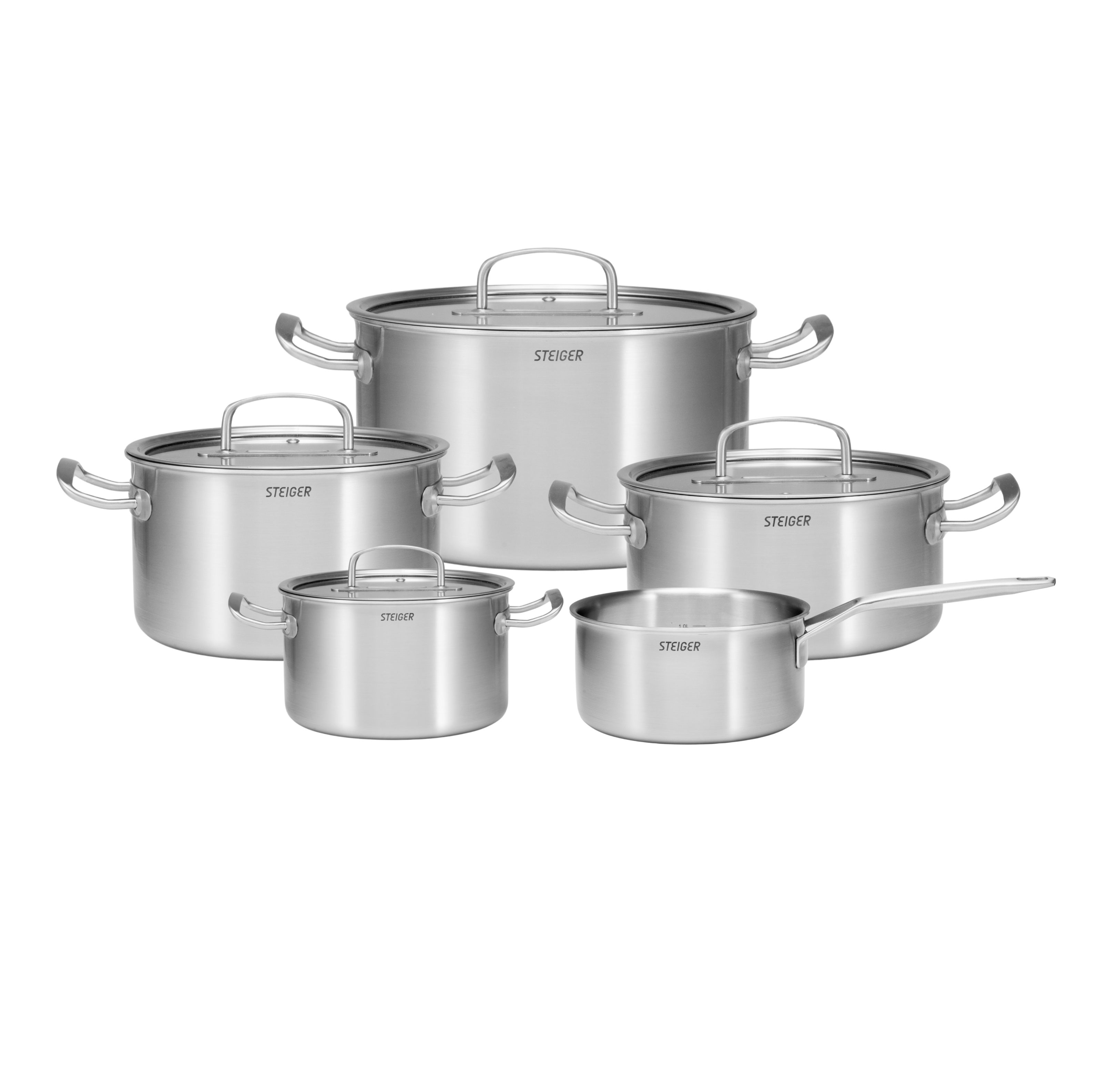 Bộ Nồi Steiger Element - Set 5 Món Đáy Liền