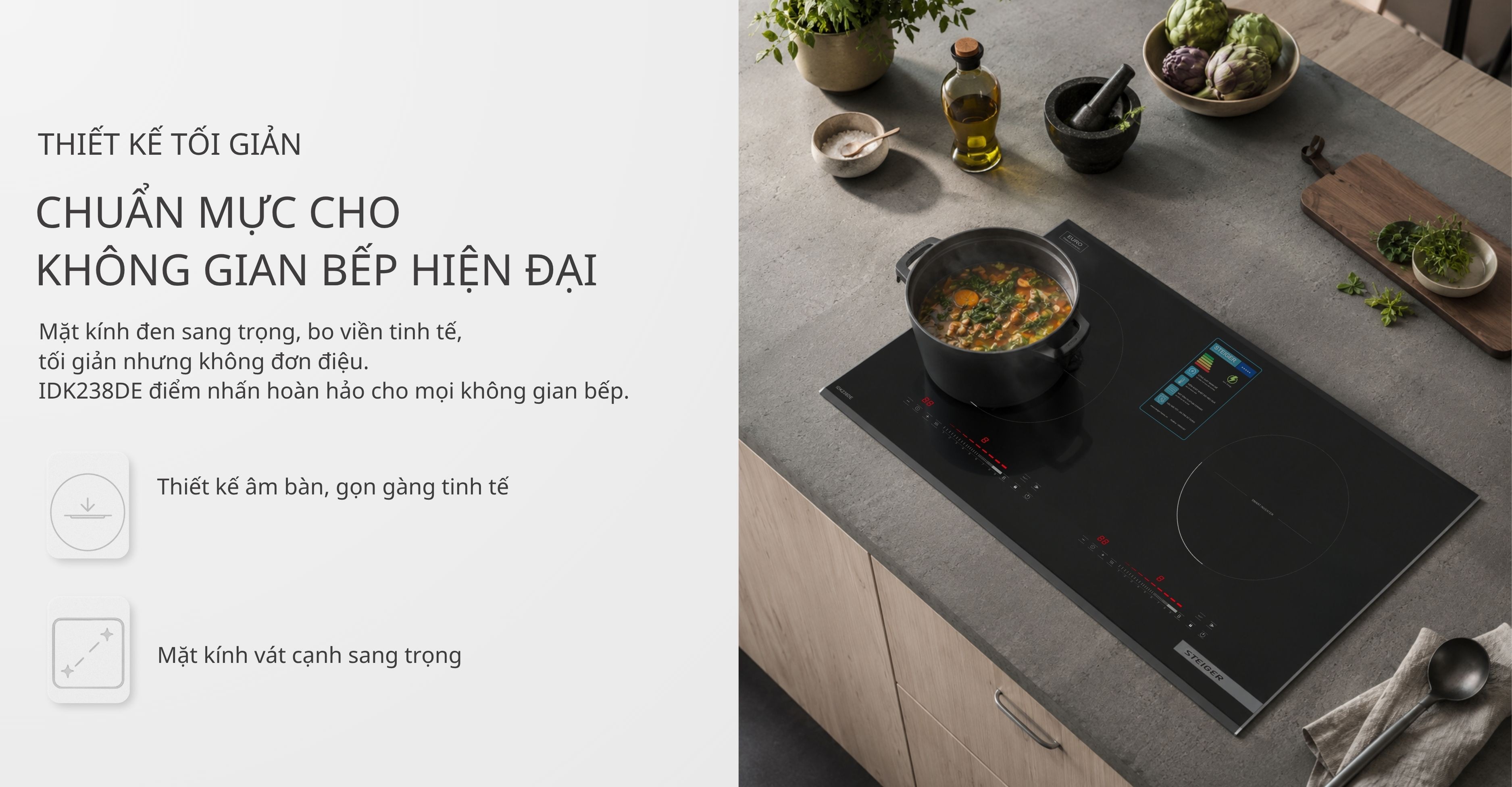 Bếp từ 2 vùng Steiger IDK238DE