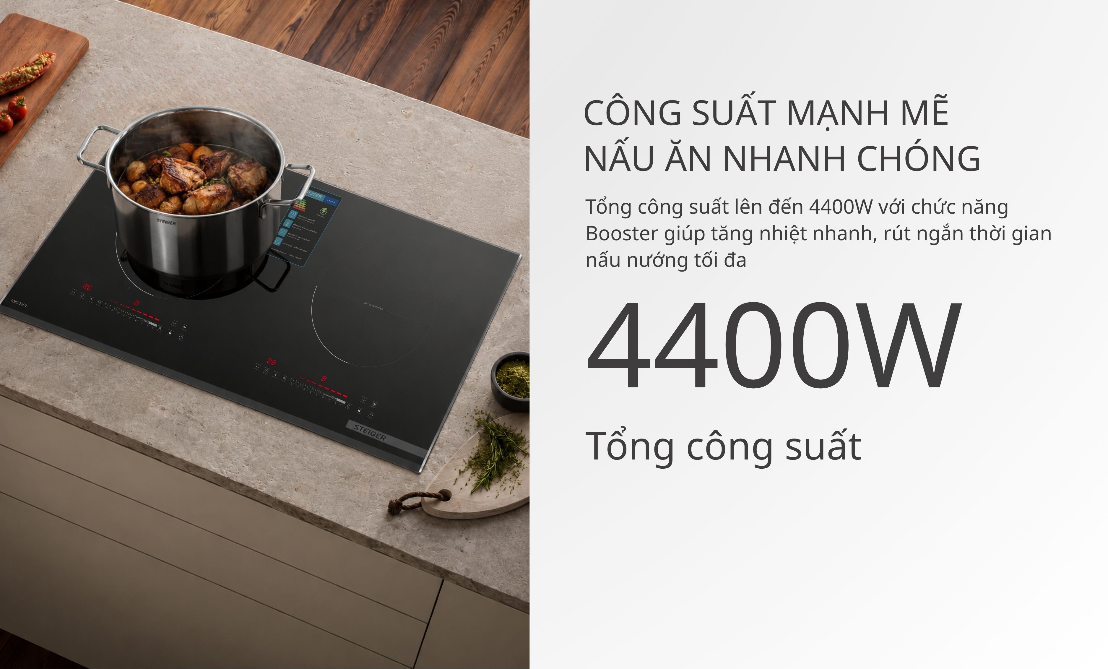 Bếp từ 2 vùng Steiger IDK238DE