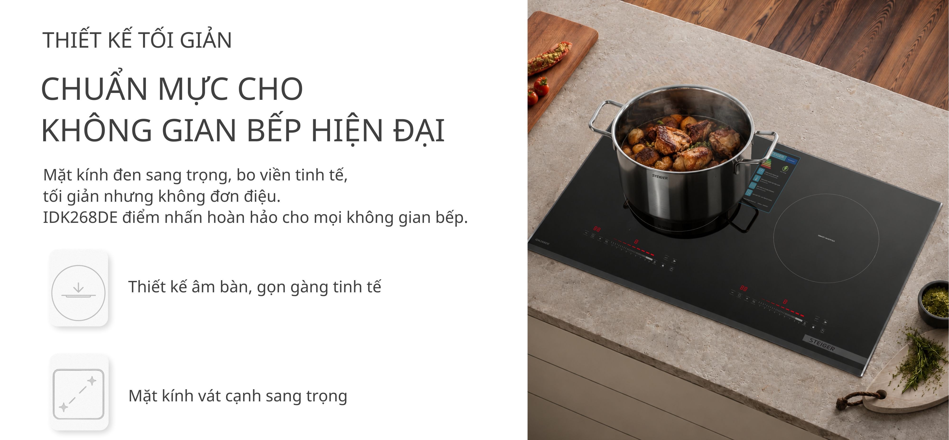 Bếp từ 2 vùng Steiger IDK268DE