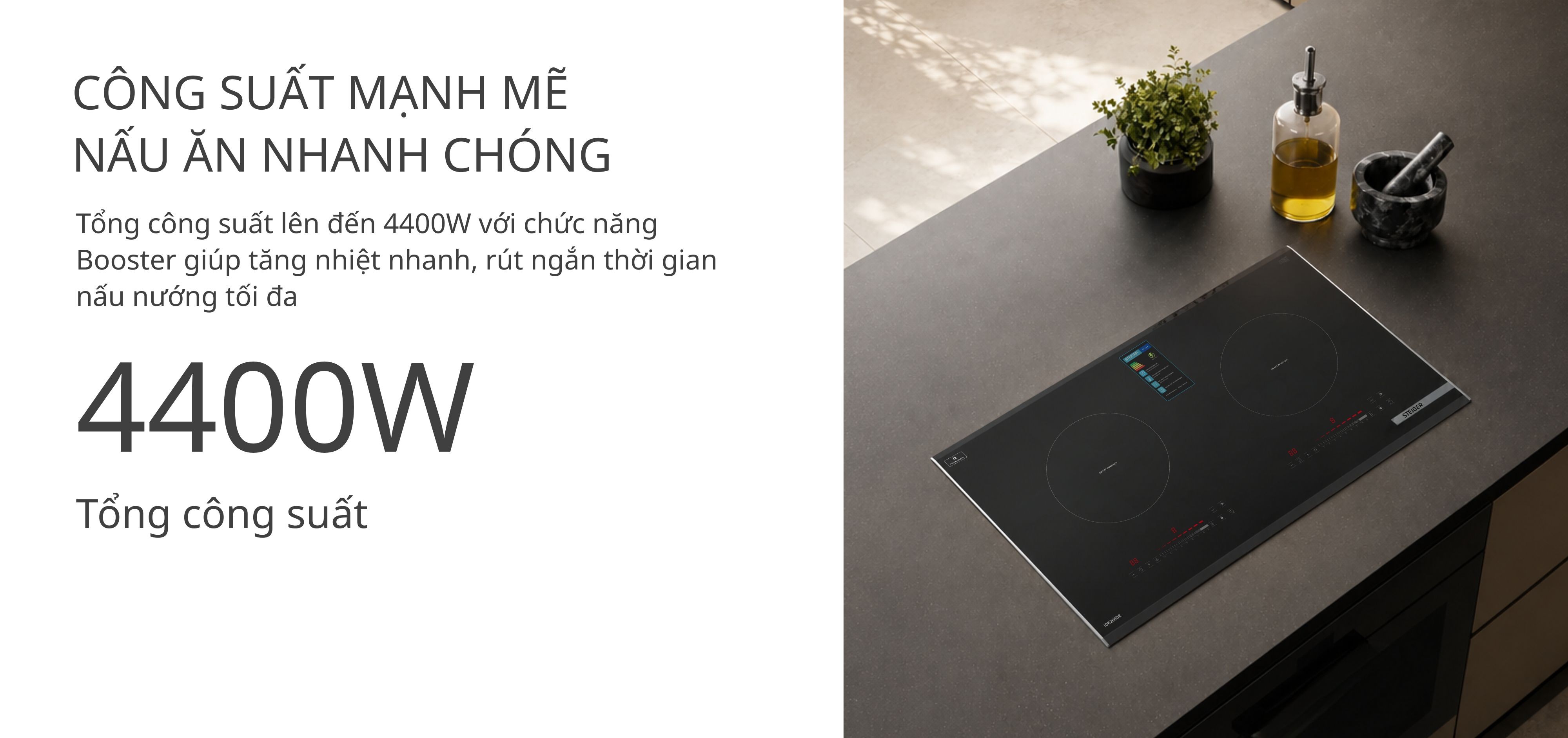 Bếp từ 2 vùng Steiger IDK268DE