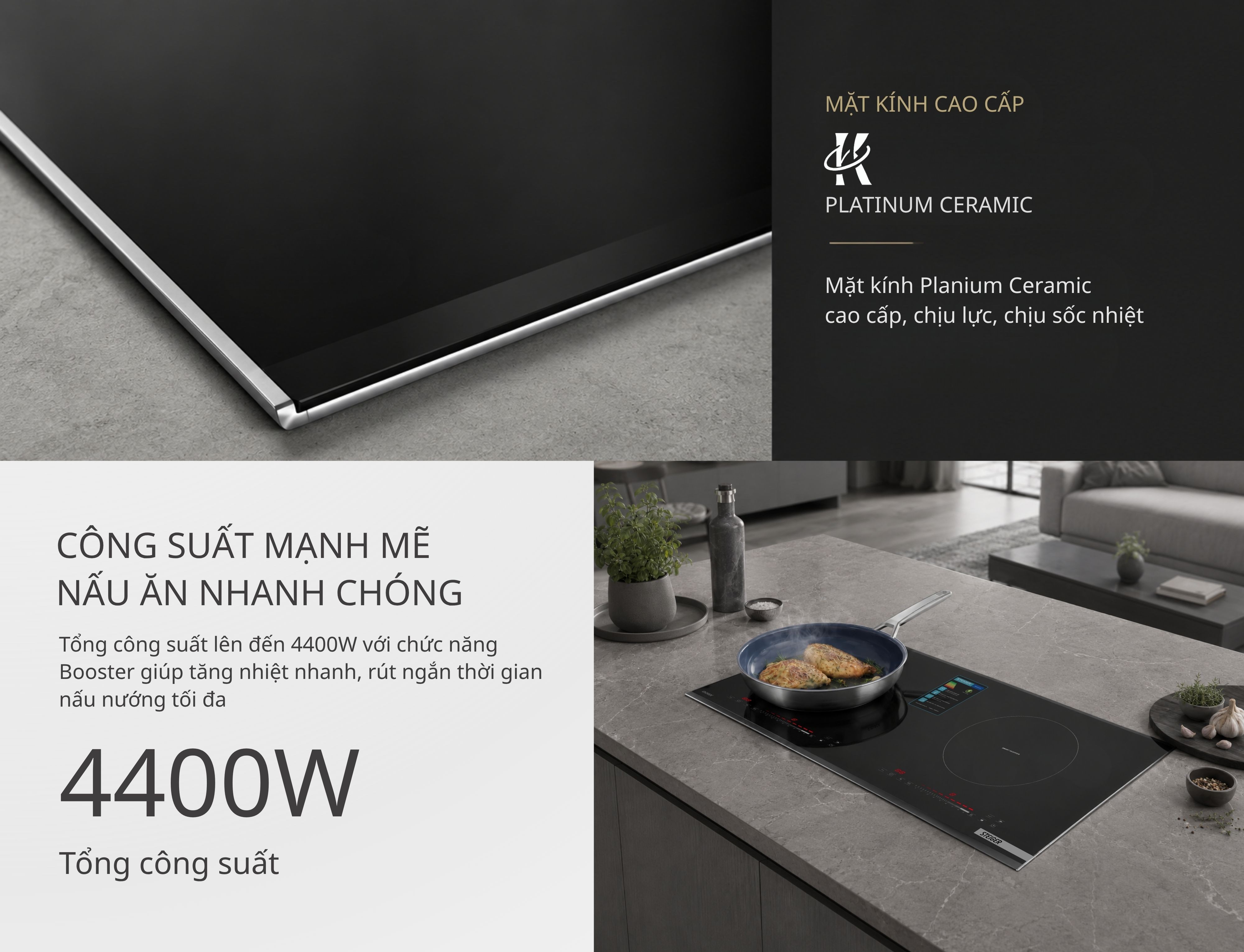 Bếp từ 2 vùng Steiger IDK268DE
