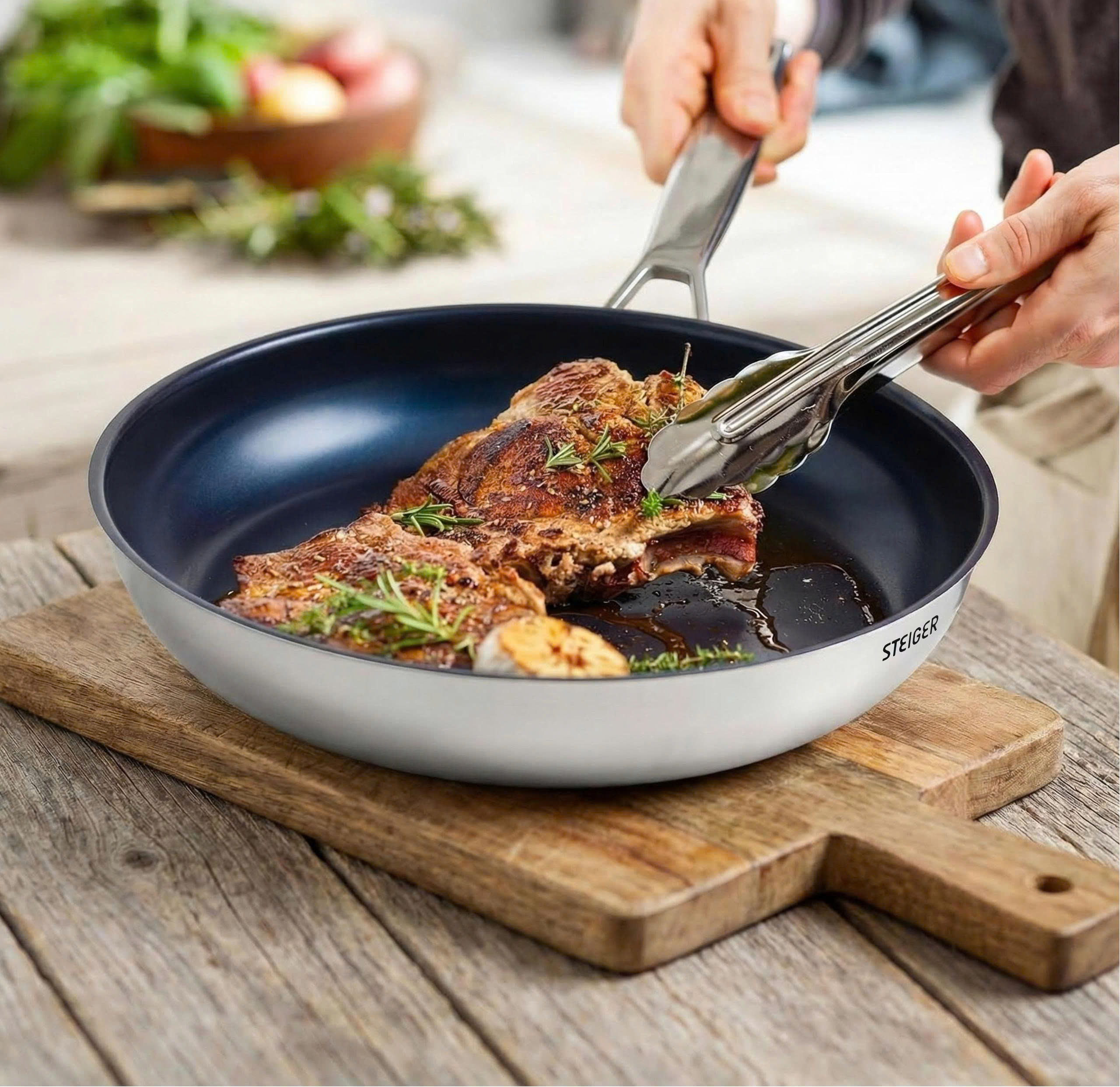 Chảo chống dính Steiger Steelcore 28cm