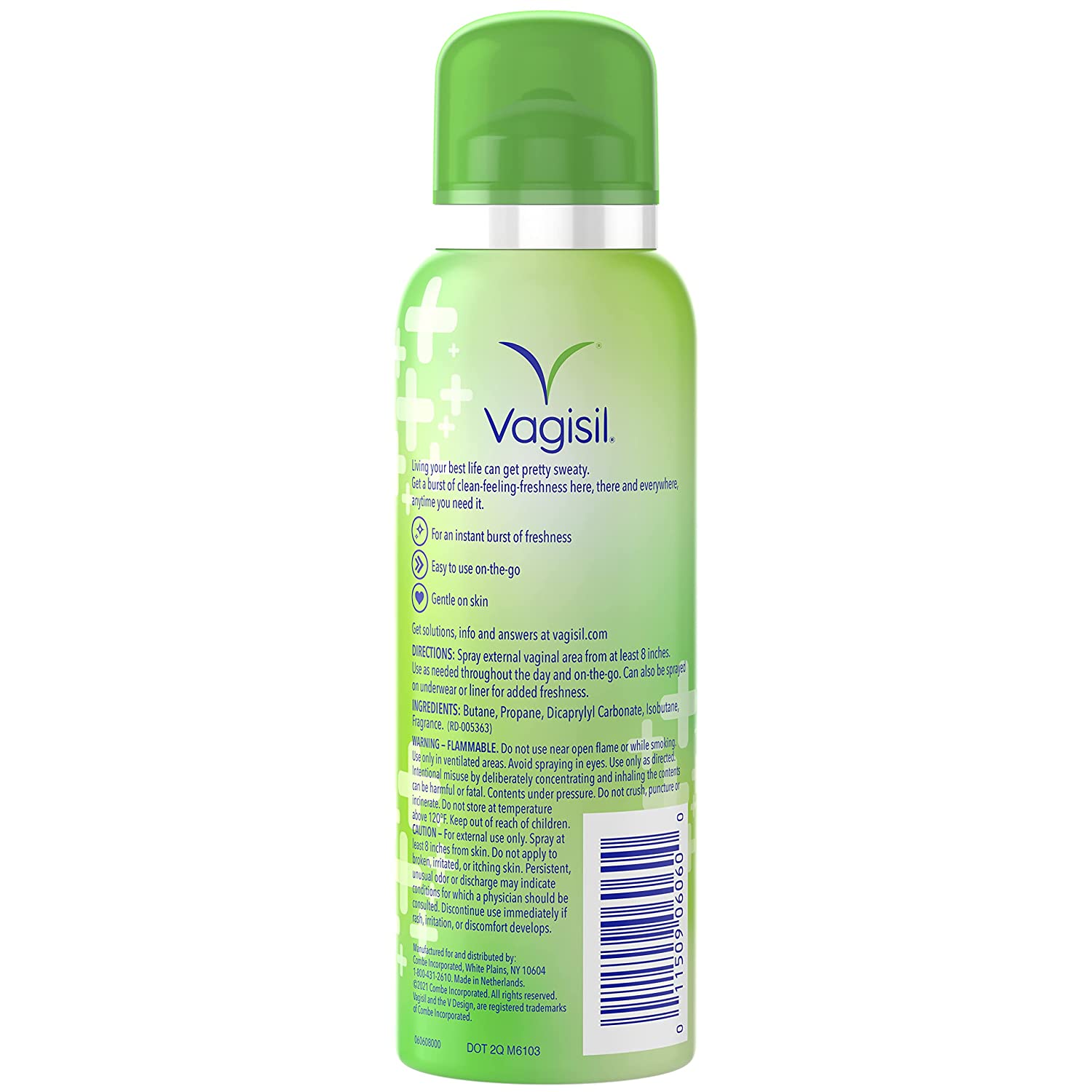 Vagisil xịt khô vệ sinh khử mùi Healthy Detox - Hàng Mỹ