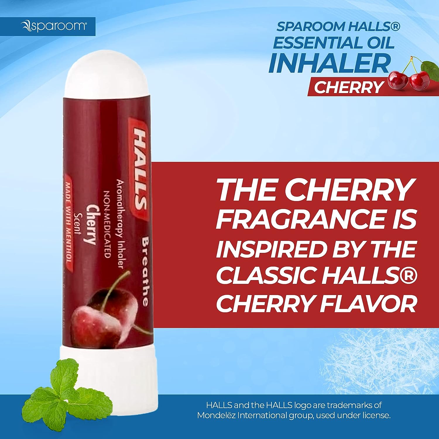 HALLS ống hít mũi tinh dầu bạc hà hương Cherry Lemon - Sparoom