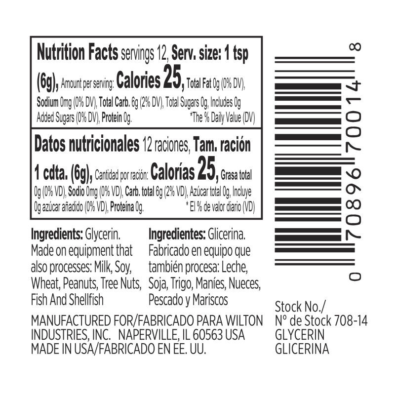 Dung dịch Wilton Glycerin Vegetable - made in USA