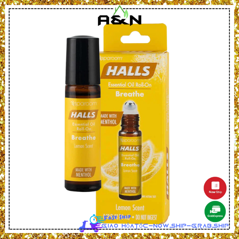Dầu dạng lăn HALLS tinh dầu nguyên chất hương Chanh Mật Ong - by Sparoom
