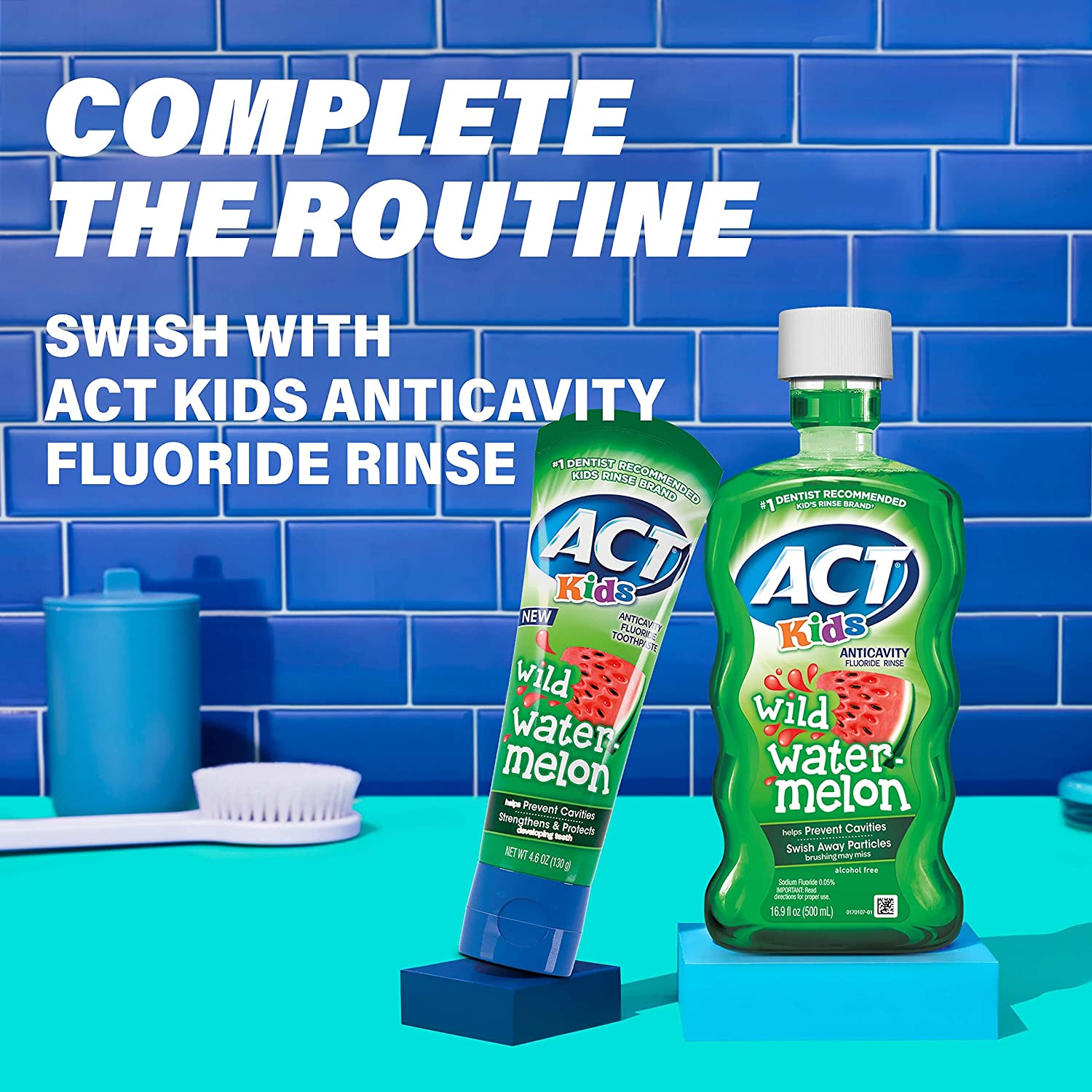 Kem đánh răng ACT Anticavity trẻ em có fluoride hương dưa hấu