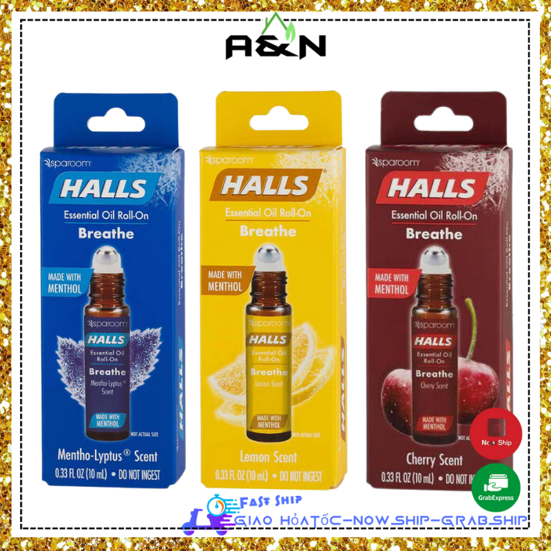 Dầu dạng lăn HALLS tinh dầu nguyên chất hương Cherry - by Sparoom